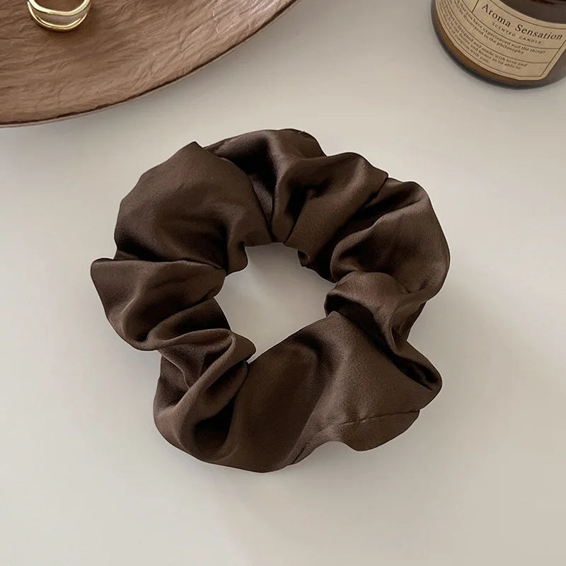 French Satin Large Scrunchies