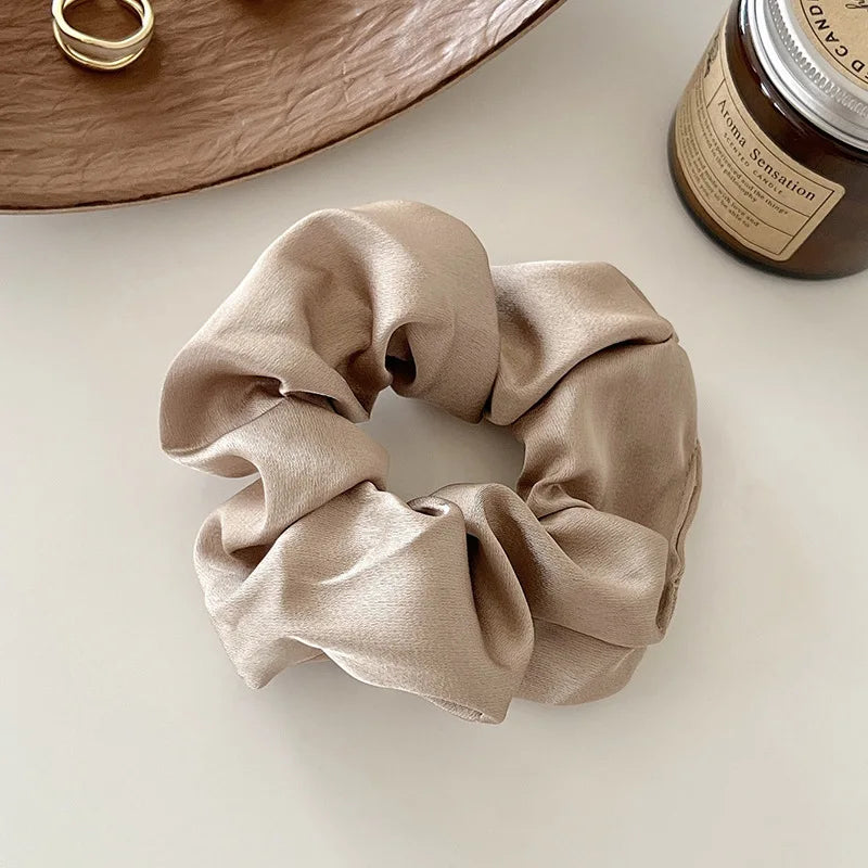French Satin Large Scrunchies