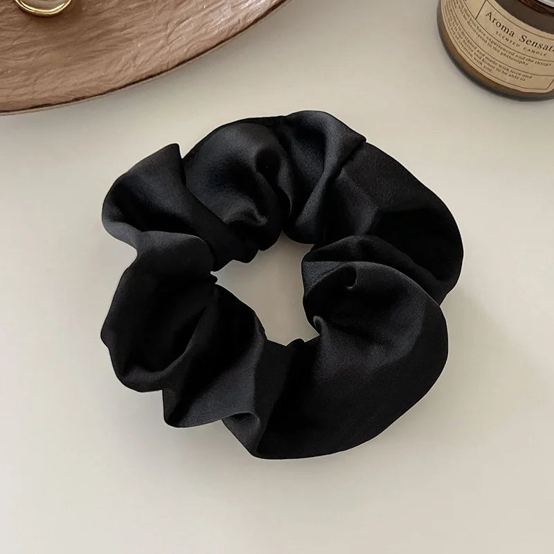 French Satin Large Scrunchies