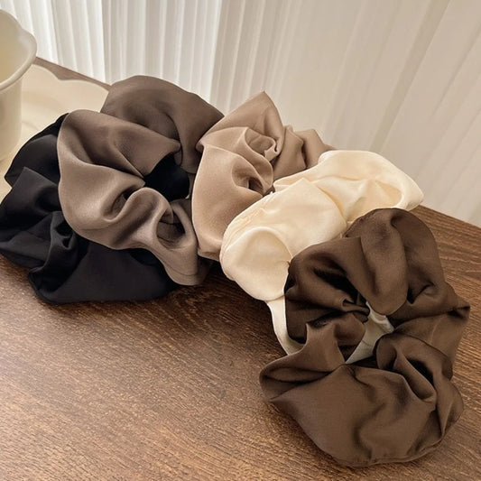 French Satin Large Scrunchies
